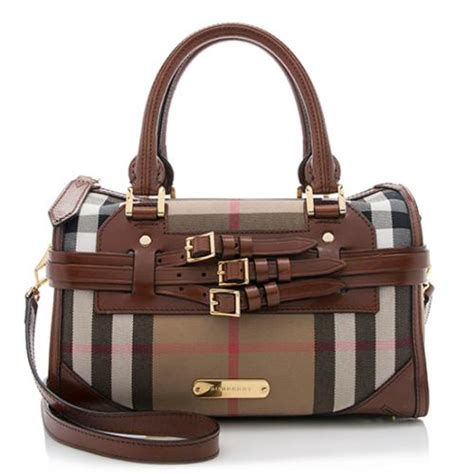 burberry bridle house check bowling bag|BURBERRY House Check Bridle Calfskin Medium .